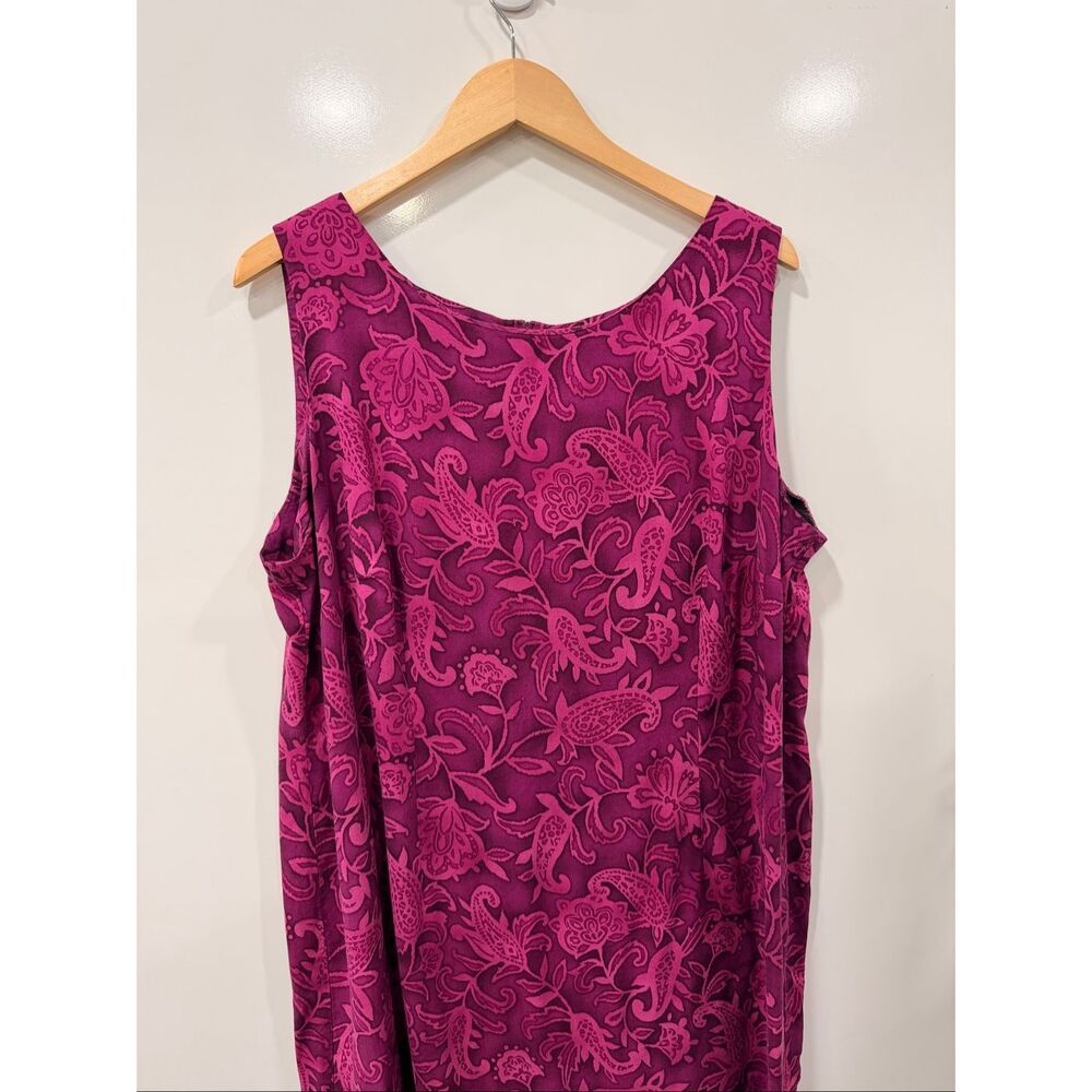 R&K Originals Vintage 20W Paisley Shift Dress - Picture 2 of 7